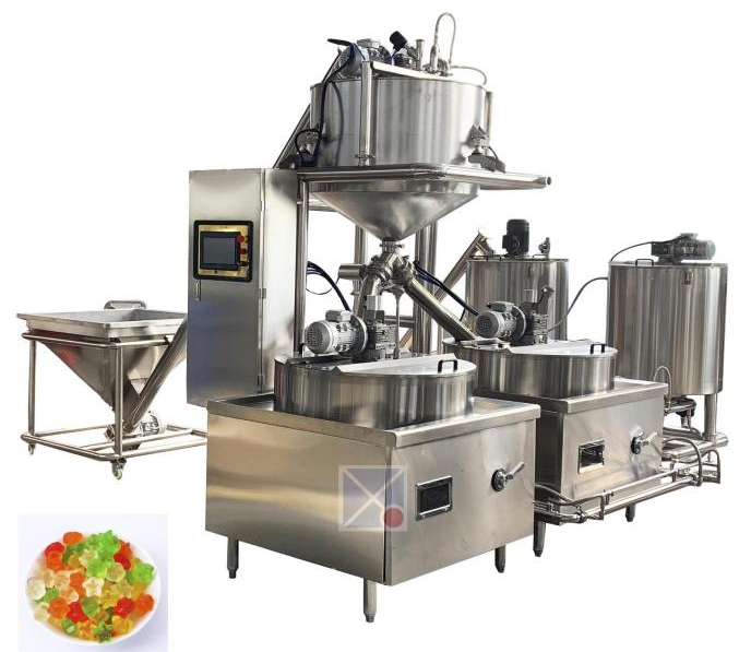 Hot Rea Helautomatisk Vitamin Gummy Candy Production Line Bear Gummy Candy Making Machine